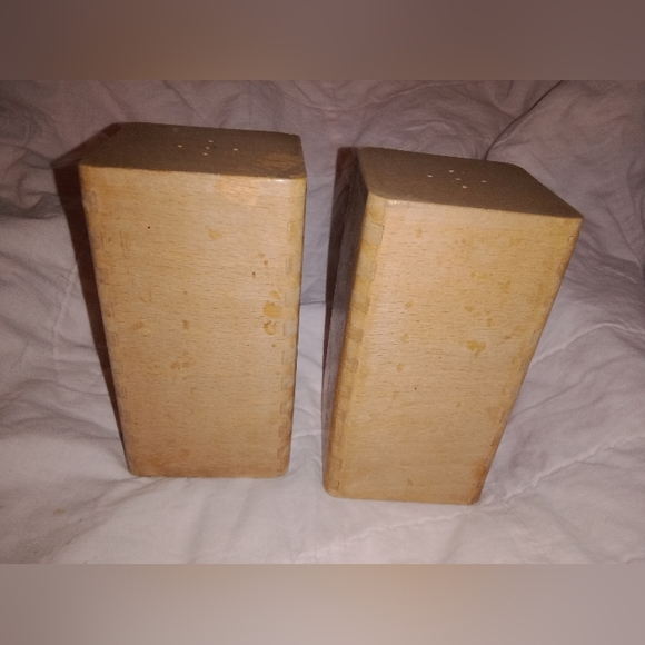 Mid Century Modern Wood Dovetail Rooster Salt And Pepper Shakers Made In Japan - Picture 5 of 10